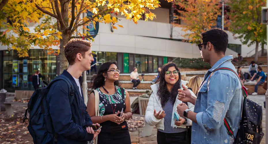 A group of students on the Forum Piazza